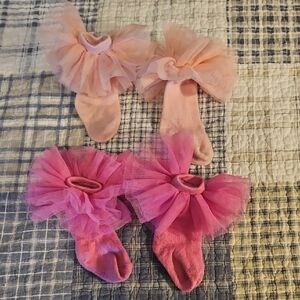 Posh Peanut Pink and Peach Baby Tutu Socks